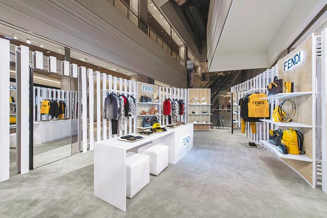 Fendi微風南山男裝快閃店空景照。（Fendi提供）