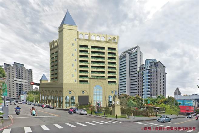 廣兼停23BOT設計示意圖。（台中市交通局提供／陳淑芬台中傳真）