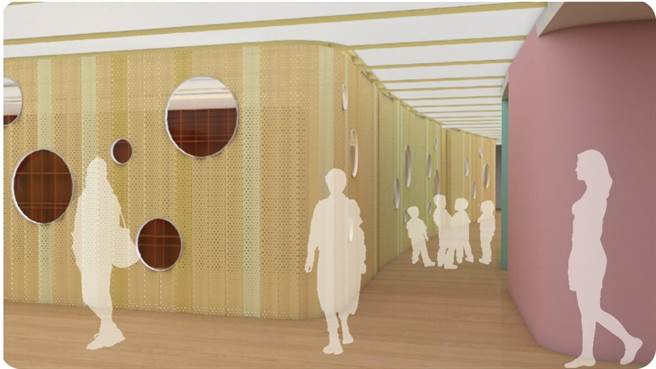 400多坪多坪专业的早疗专业中心，空间以弧面设计让孩子安全探索。（新竹市政府提供示意图／陈育贤新竹传真）