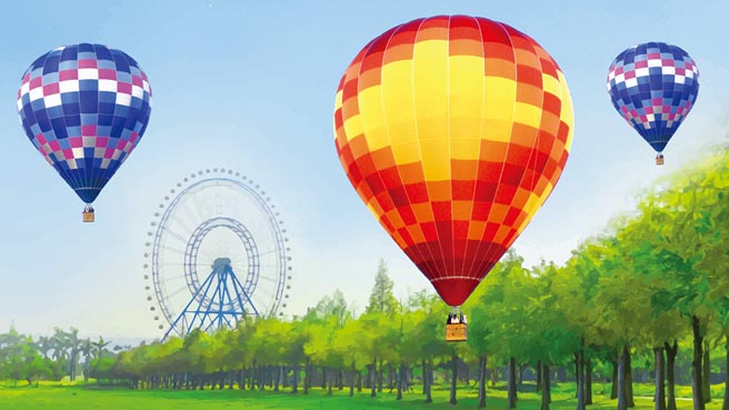 台中丽宝乐园渡假区举办为期10天的热气球梦想节活动，入场费100元可抵用多项指定消费。图／台中丽宝乐园渡假区提供