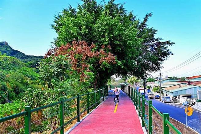 草湖溪自行车道。（台中市政府观旅局提供）