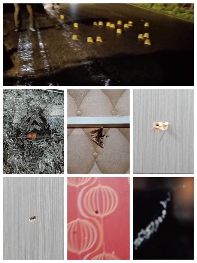 又是「庆记」 桃园恶煞开30枪砸店砸车 店内出现多处明显弹孔（翻摄 黄敬平脸书粉专）