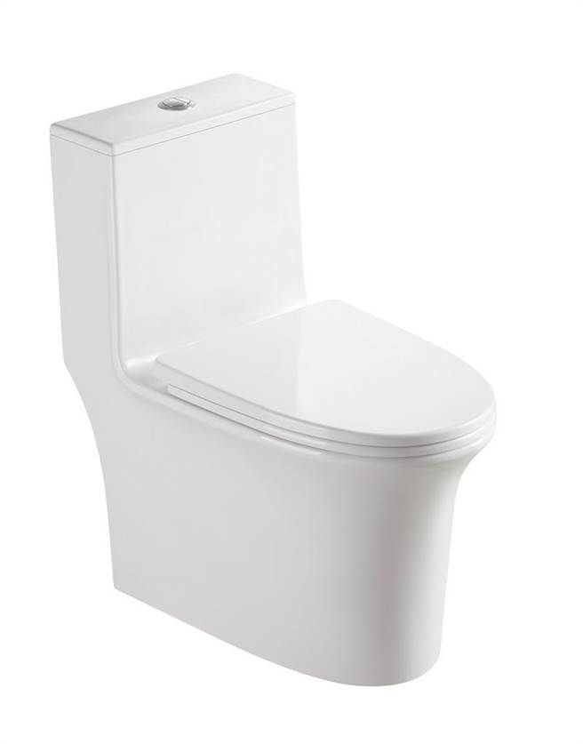 图三：特力屋washclean现代漩冲虹吸式单体马桶，一体成型设计可有效减少漏水发生，而瓷漆可使表面不易附着脏污，只需小水量就能冲净。（特力屋提供）