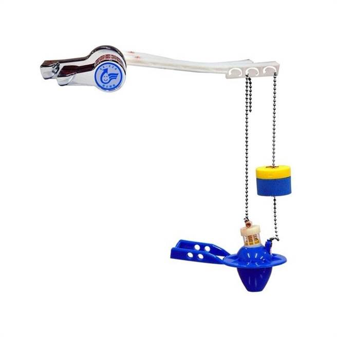 图四：特力屋前压式马桶二段省水装置，259元。(特力屋提供)