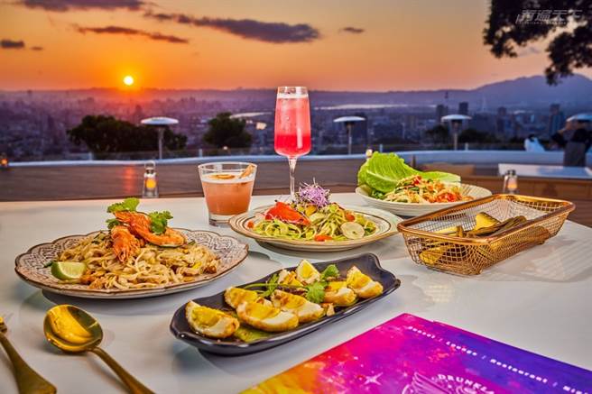 青木瓜沙拉、炸女婿蛋、泰式鲜虾炒河粉、青酱百菇鲜蔬义大利麵、阳明山司令、灿烂萝莉，好吃又好喝！(图／行遍天下提供)