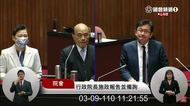 民进党立委黄国书今日质询能源问题 (翻摄国会频道)