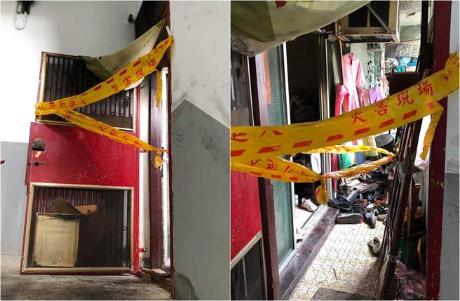 陈采沂曝光火场状态，充满易燃杂物，非常危险。(取材自陈采沂脸书)


