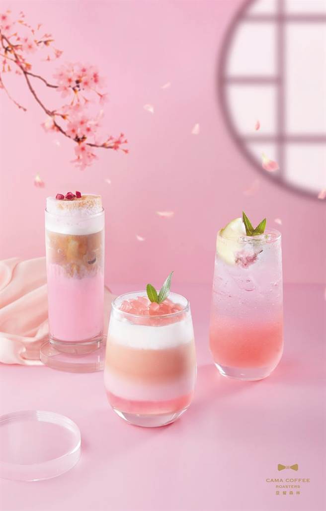 （CAMA COFFEE ROASTERS豆留森林花季限定新品，粉红色系呼应了阳明山花季春意。图／cama cafe')
