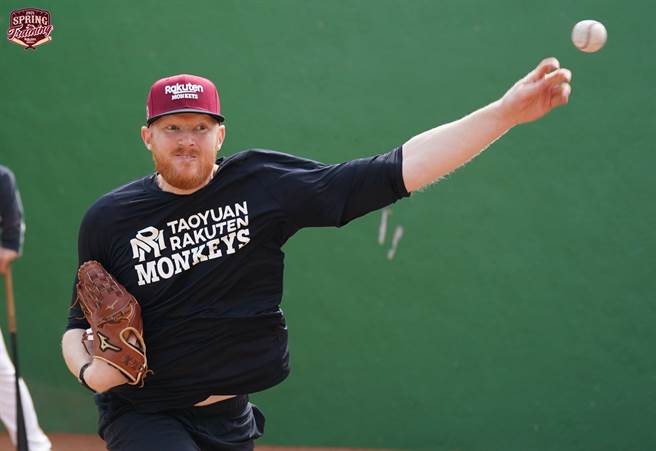 乐天桃猿洋投霸林爵去年效力富邦悍将。（乐天桃猿提供）