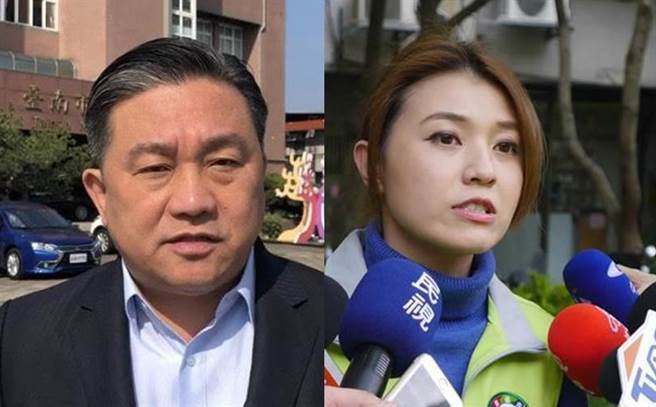 王定宇遭爆与小自己17岁的同党发言人顏若芳同居，引发轩然大波。(合成图／本报资料照)