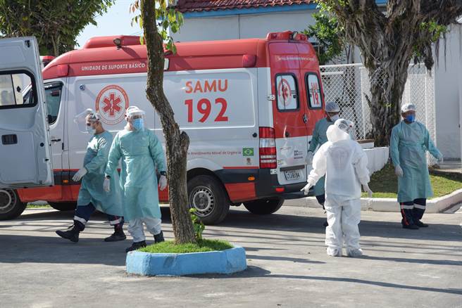 巴西疫情嚴重，今天新增2349人死亡，成為全世界在一天內染疫不治人數最多的國家。(示意圖/shutterstock)