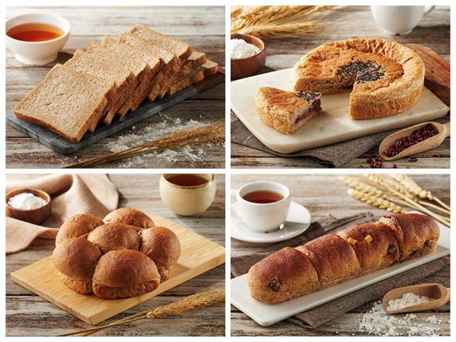 （全联携手岩岛成推出全新「READ BREAD X 岩岛成」熟麸麵包系列联名商品，首波共五款，主打每一款都含有膳食纤维。图／业者提供）
