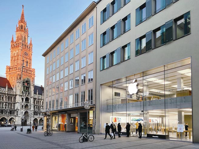 苹果在慕尼黑的直营店。图／苹果官网