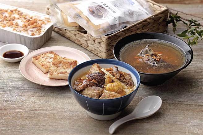 干贝佛跳墙与椰汁乌骨鸡汤。(欣叶提供)