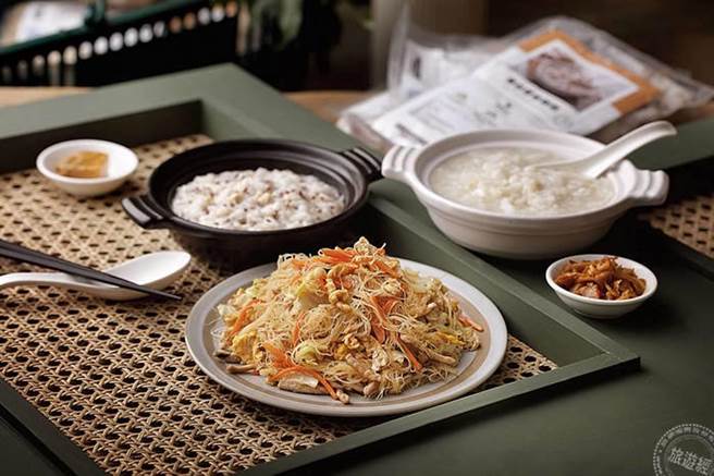 台式炒米粉、古早味糙米芋仔粥与蕈菇藜麦鸡粥。(欣叶提供)
