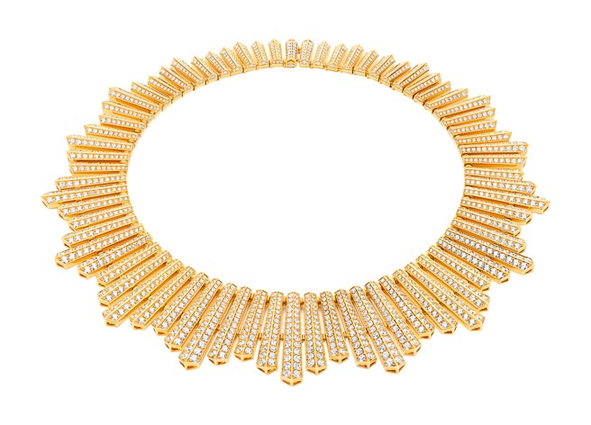 寶格麗BAROCKO系列鑽石項鍊，約1046萬元。（BVLGARI提供）