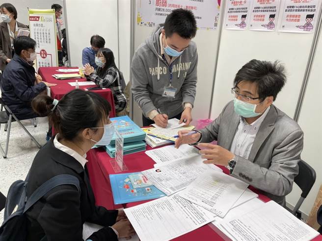 台北市联合医院13日在圆山花博园区参与就业博览会，释出多项职缺。（台北市联合医院提供／张立勋台北传真）