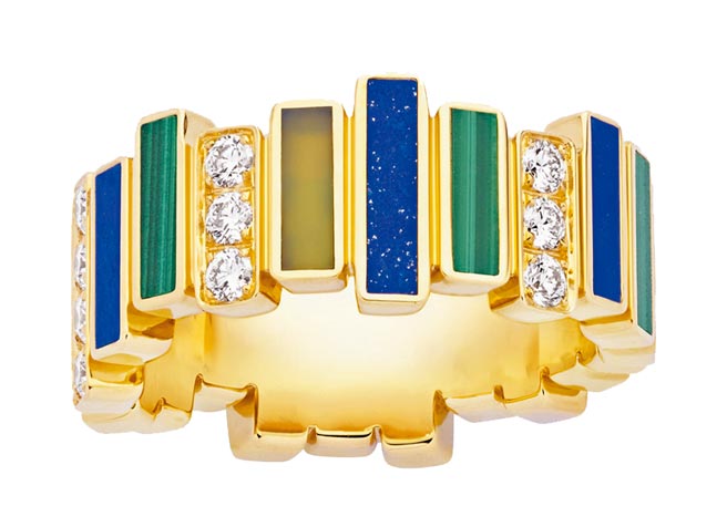 Gem Dior黃金鑽石彩寶戒指，45萬5000元。（Dior提供）