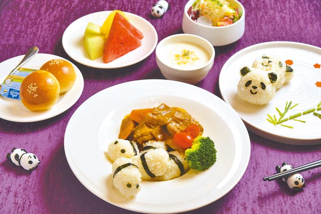 福容大飯店台北二館主廚特製貓熊套餐。（福容大飯店提供）