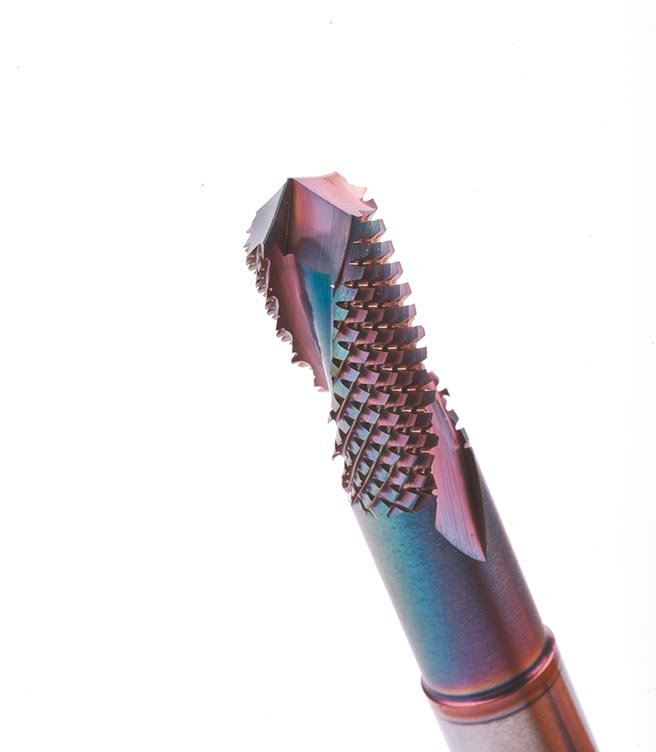 DBLI德倍利「複合式材料專用刀」，專門加工纖維材料，獨特的幾何造型有效切除纖維殘留。圖／鼎鎮實業提供