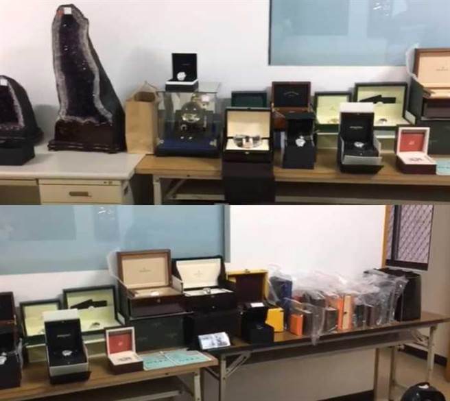 吕美智和老公躲藏在高雄市鸟松区的透天豪宅里，夫妻俩狂买各种珠宝和名表，再转卖变现。（图／警方提供）