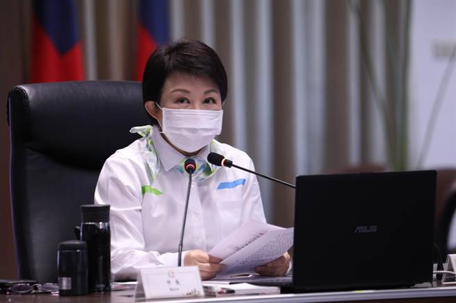 台中市長盧秀燕今天呼籲台水加強修復，門前事一定要做好。（陳世宗攝）