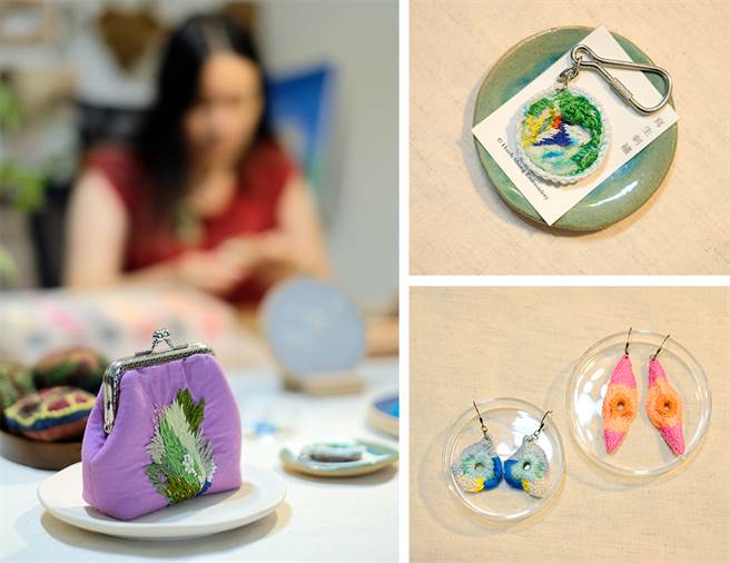 零錢包、鑰匙圈，結合多元媒材生活選品配搭更有型。（攝影/周治平）