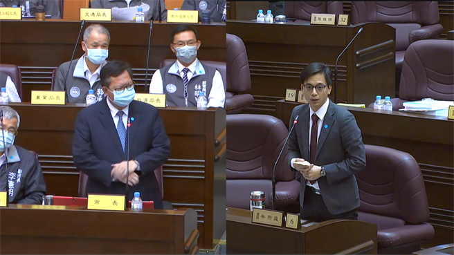 郑文灿面对议员牛煦庭询问藻礁公投态度，2度脱口说出「公投题目写得很不好」，会后称「那不是焦点」不愿多解释。(蔡依珍摄)