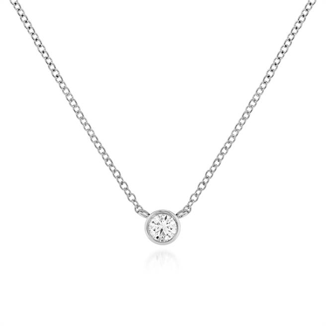 HEARTS ON FIRE钻石入门款SPARKLING DIAMONDS系列项炼，2万8000元。（HOF提供）