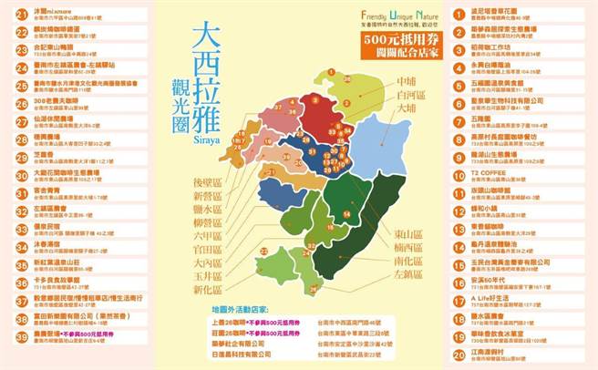 即日起至4月22日止於大西拉雅觀光圈消費集章，可抽電動機車iPhone12等大獎。（西拉雅管理處提供／劉秀芬台南傳真）