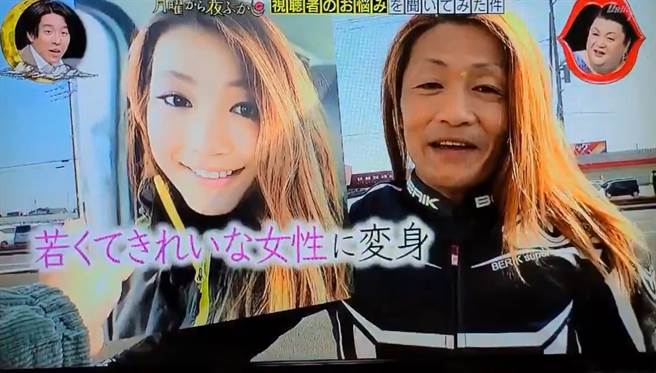 节目组与宗谷の苍氷相约拍摄的那天，当她拿下安全帽的那剎那，全场工作人员全崩溃。（图／翻摄自《月曜から夜ふかし》节目片段）