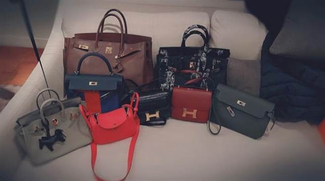 小禎曬出總價值百萬的名包。（圖／IG@ karenhu1984）