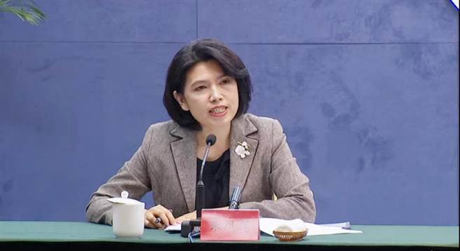 大陸國台辦發言人朱鳳蓮。（中時新聞網網路直播擷圖）