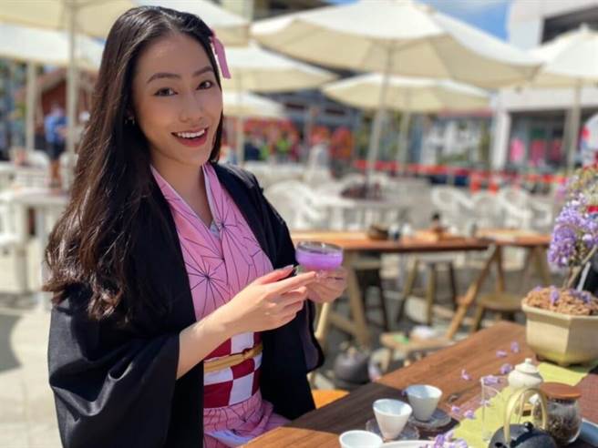 邦妮cosplay弥豆子。（东风提供）