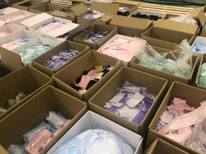 台湾全球公司去年制造141万片违法口罩，却以纳入口罩国家队的精碳公司名义出售，短短3个月获利1916万元。（台南地检署提供／程炳璋台南传真）