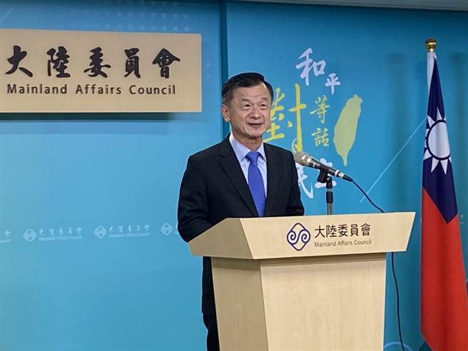 陆委会主委邱太三。（林至柔摄）