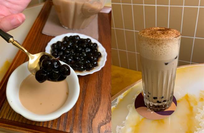 首度以「奶」入茶的方式制作，让锅煮奶茶喝起来更有层次。（图／杨婕安摄）
