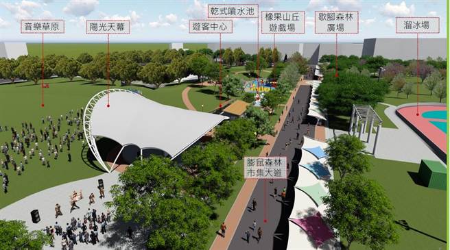 「膨鼠森林公园」规画图。（斗六市公所提供）