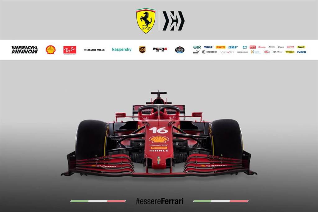 Scuderia Ferrari法拉利F1車隊全新SF21賽車正式亮相
