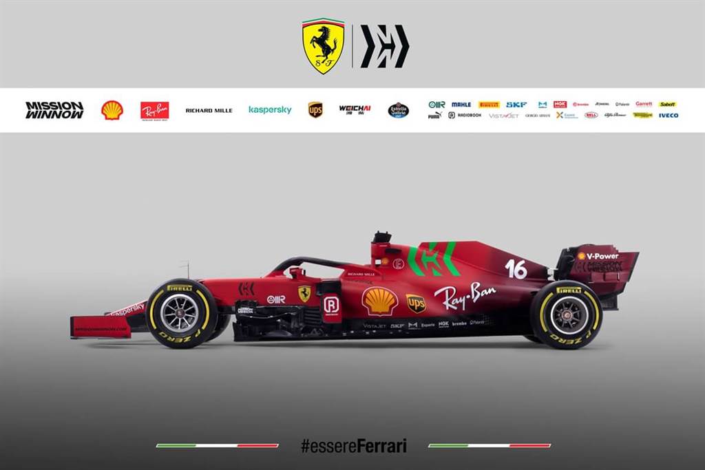 Scuderia Ferrari法拉利F1車隊全新SF21賽車正式亮相
