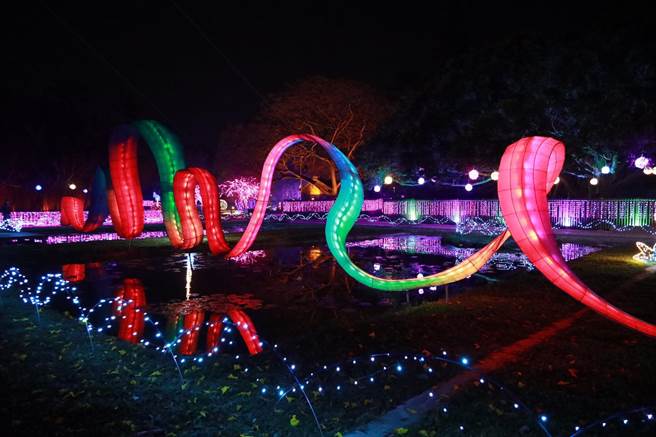 北港水道頭文化園區的光環境造景。（雲林縣政府文化觀光處提供）