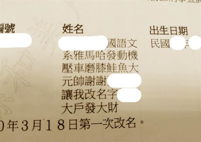 这么长的名字，就玩一天而已。（民眾提供／吴敏菁彰化传真）