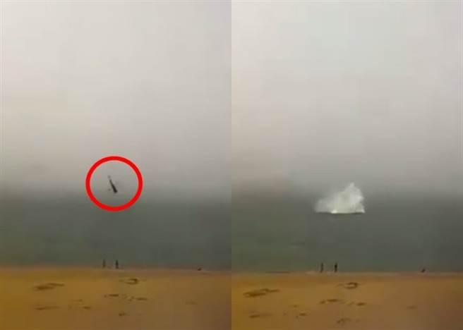 福建廈門市觀音山一架觀光直升機19日下午4時多在海岸旁墮海，機上4人目前下落不明。（圖／東網）