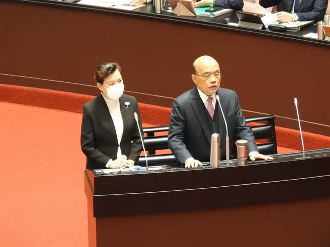 行政院長蘇貞昌今天繼續到立院施政總質詢。（趙婉淳攝）