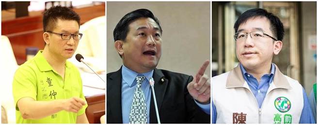 前台北市議員童仲彥（左）、民進黨立委王定宇（中）、民進黨市議員陳致中（右）都被爆過桃色風波。（圖/本報系資料照）  