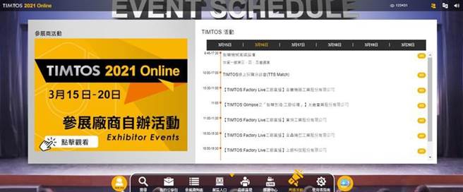 （TIMTOS Online每日周邊活動滿檔，提供參觀者多元選項。圖／貿協提供）
