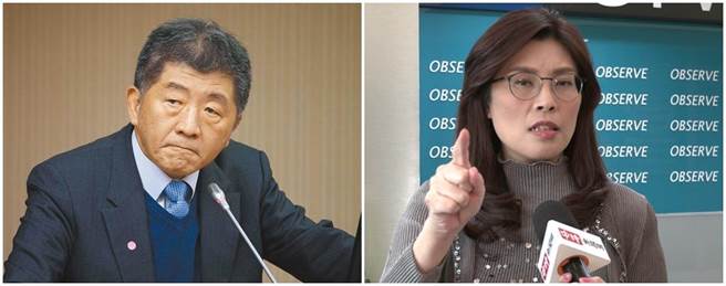 卫福部长陈时中（左图）、国民党立委郑丽文（右图）。（本报系资料照片）