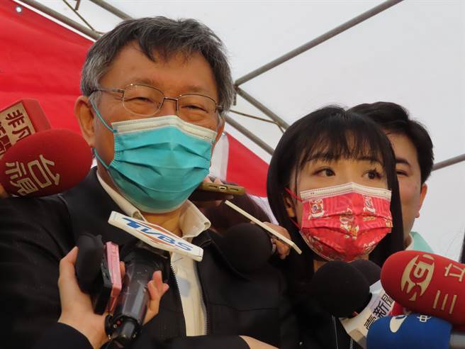 高虹安空降新竹？柯文哲：一步一步來。（葉德正攝）