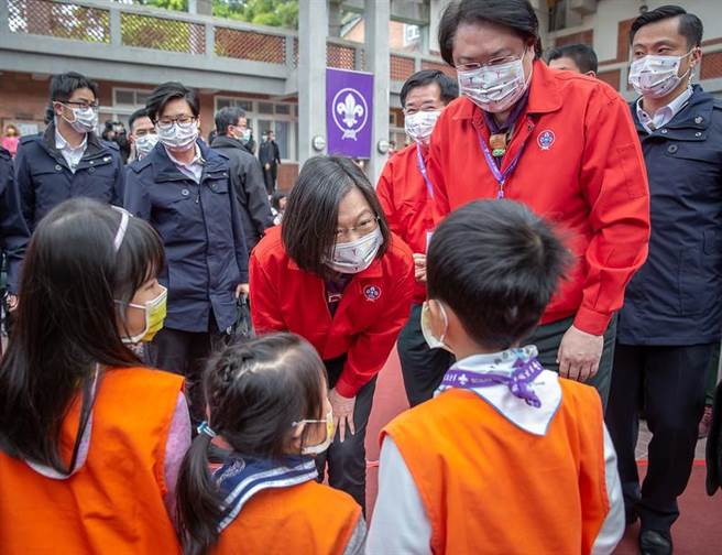 蔡英文总统今天上午出席「中华民国童军总会110年全国三五童军节暨童军成立110周年庆祝活动」(总统府提供)