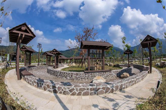 新开发的埔里镇福兴温泉区，公共设施已完成。（南投县政府提供／廖志晃南投传真）